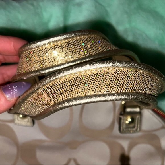 Coach Poppy Crossbody Beige and Multicolor Floral Handbag - Picture 6 of 13